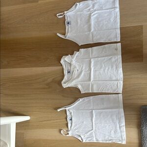 Petit Bateau Classic White Camisole Set of 3